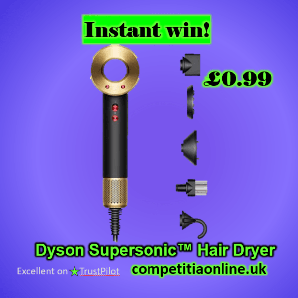 Win instantly this DYSON Supersonic hair dryer.